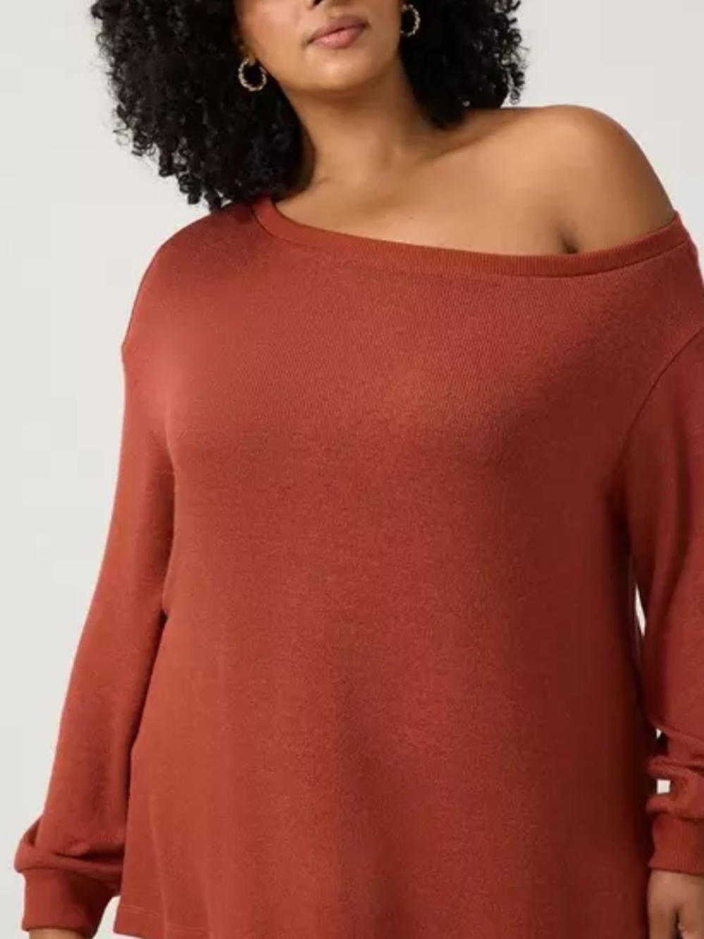 Torrid Off-Shoulder Rust Women’s Sweater, SZ 00X, NWT
